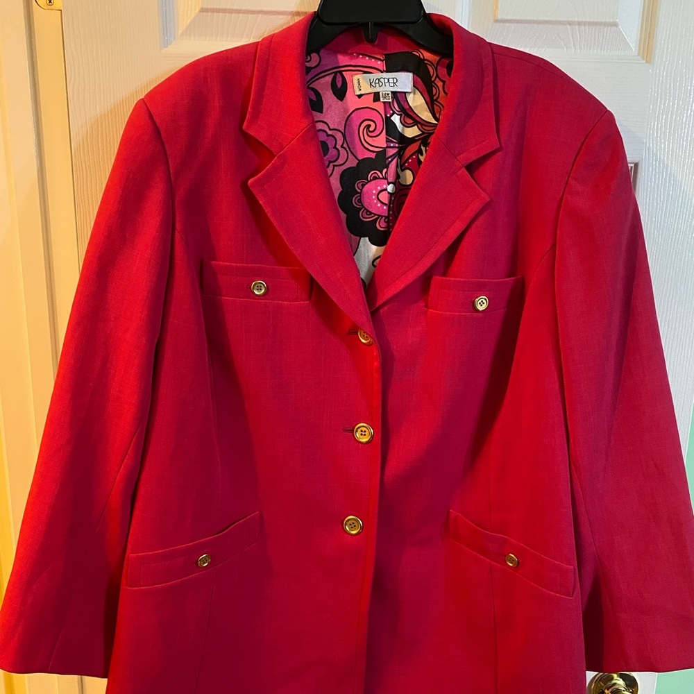 Kasper Bold Red Women's Blazer